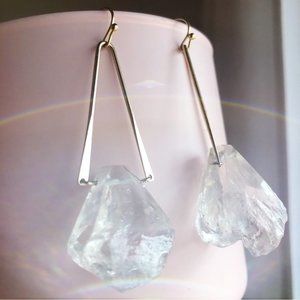 Gem Gold Drop Earrings